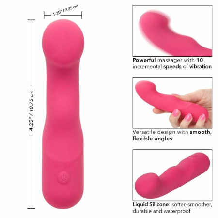 CalExotics Pixies Curvy Pink Flexible Silicone Personal Massager