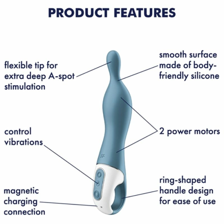 Satisfyer Amazing 1 Intimate Machine Dual Motor Blue Silicone