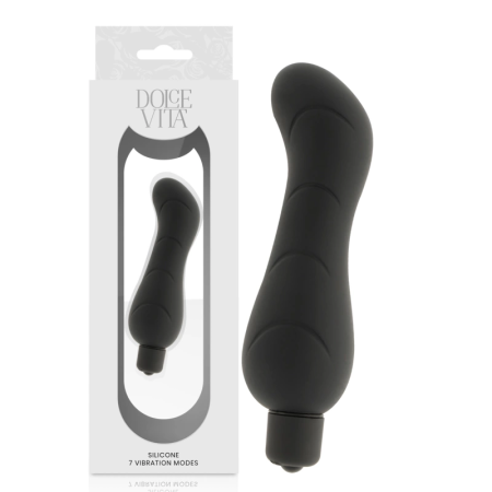 Dolce Vita G-Spot Intimate Device Black Silicone 7-Mode Compact 122mm
