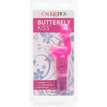 CalExotics Kiss Butterfly Kiss Pink - Multi-Speed Intimate Massager 7 cm