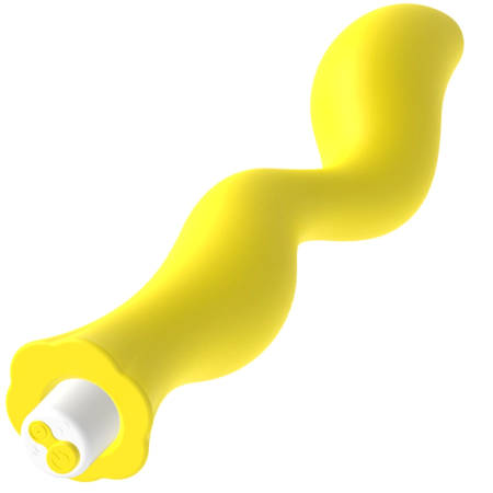 G-SPOT Gavyn Vibrating Massager Yellow - Medical Silicone, USB, 10 Modes