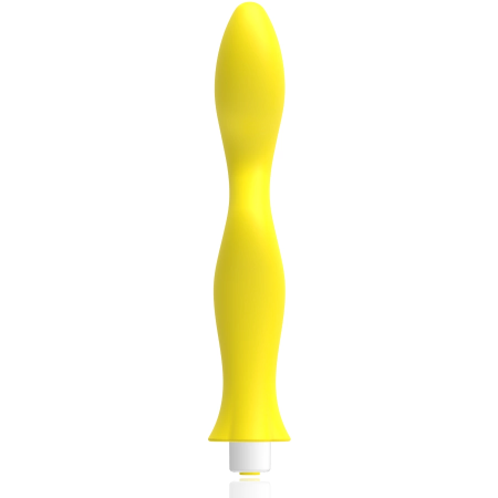 G-SPOT Gavyn Vibrating Massager Yellow - Medical Silicone, USB, 10 Modes