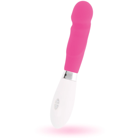 Glossy Paul Pink Vibrator - 10-Mode, Waterproof, 12cm, Silicone