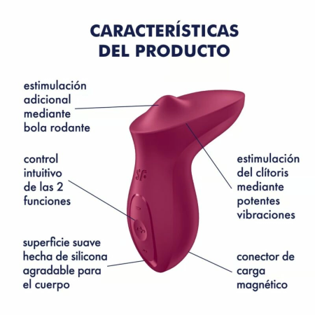 Satisfyer ExciteRrr Lay-On Intimate Device Berry, 10 Modes, Waterproof