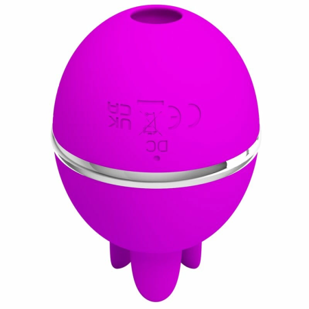 Pretty Love Gemini Ball Purple Silicone Intimate Massager with Pulsation