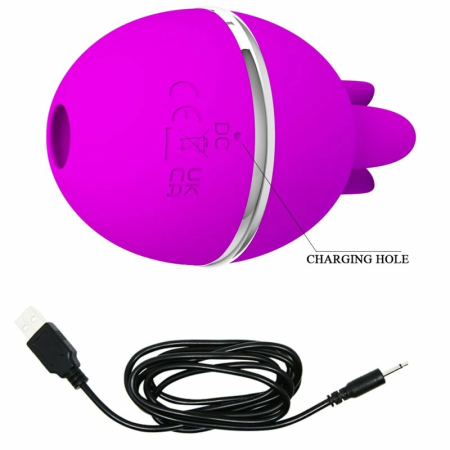 Pretty Love Gemini Ball Purple Silicone Intimate Massager with Pulsation