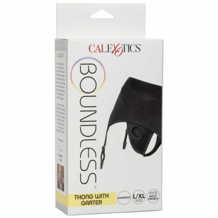 CalExotics Boundless Thong Harness with Garter S/M - Comfort Fit & Support