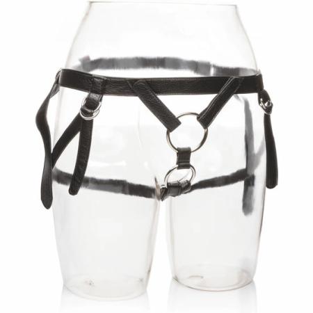 CalExotics Her Royal Harness The Dutchess Adjustable Leather System One Size
