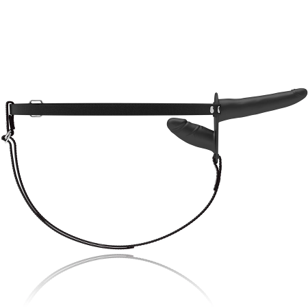 Fetish Submissive Harness Black - Adjustable Dual Attachment System, Silicone