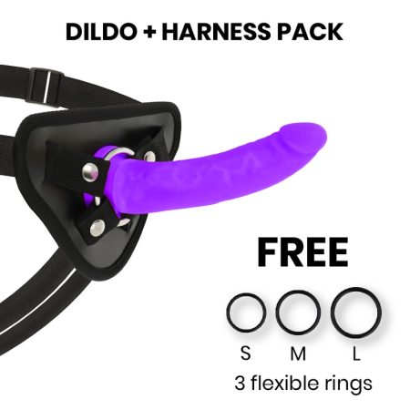 Delta Club Adjustable Harness System with Purple Silicone Attachment 17cm