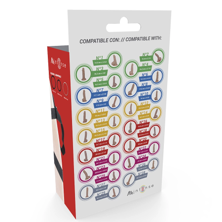 MR Intense Adjustable Harness System with Multiple Silicone Rings, Black