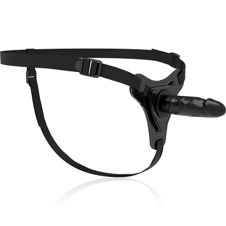 Fetish Submissive Silicone Harness Black 15cm - Adjustable Comfortable System