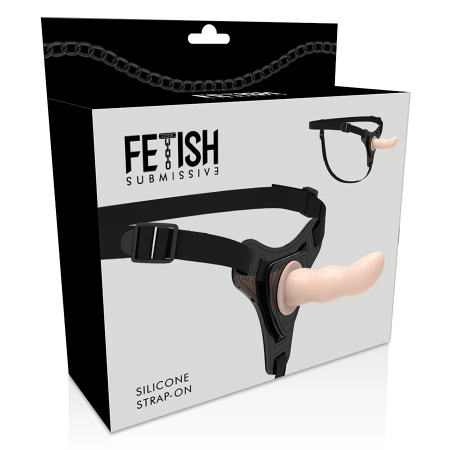 Fetish Submissive Silicone Intimate System with Harness 12.5 cm Flesh