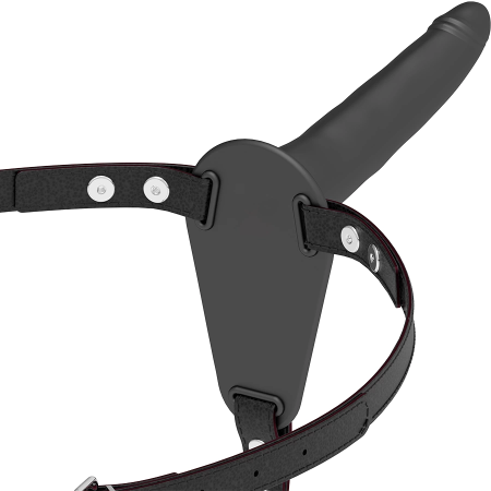 Fetish Submissive Silicone Harness Black 15 cm - Adjustable Comfort Fit