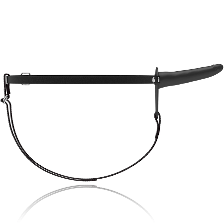 Fetish Submissive Silicone Harness Black 15 cm - Adjustable Comfort Fit