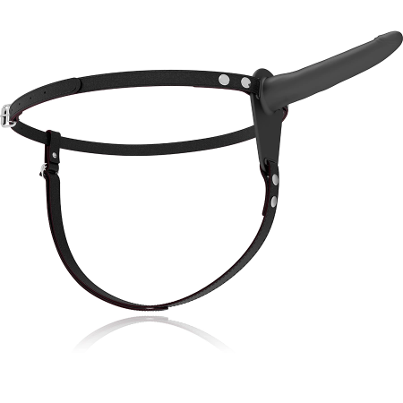 Fetish Submissive Silicone Harness Black 15 cm - Adjustable Comfort Fit