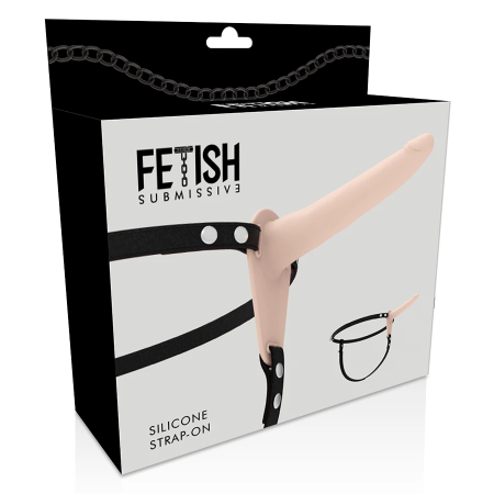 Fetish Submissive Silicone Harness Flesh 15cm - Adjustable Comfort Fit