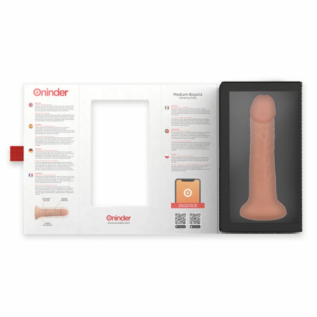 ONINDER Bogota Medium Vibrating Silicone Device 9 Modes App Control 20cm Beige