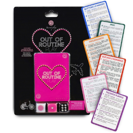 Secret Play Out of Routine Play Game - 72 Challenges, 3 Dice, Multilingual