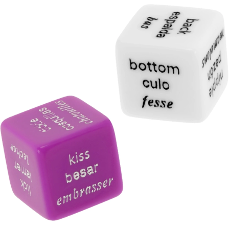 COVERME Intimate Dice Game Multilingual Set with Satin Pouch 2cm