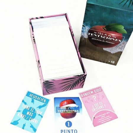 La Isla de las Tentaciones Party Card Game ES 350 Cards, 3-8 Players