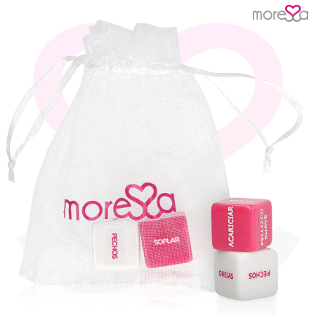 Moressa Dice Game Spanish - Interactive Couple’s Game with Satin Bag