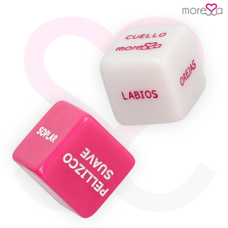 Moressa Dice Game Spanish - Interactive Couple’s Game with Satin Bag