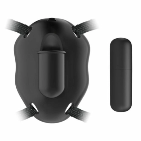 Pretty Love Carter Adjustable Vibrating Intimate Harness, 12 Modes, USB, Black