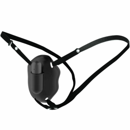 Pretty Love Carter Adjustable Vibrating Intimate Harness, 12 Modes, USB, Black