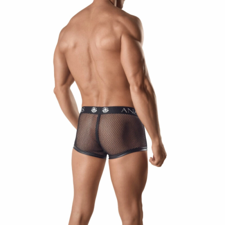 Anais Men Ares XL - Black Mesh & Eco-Leather Sport Boxer Briefs