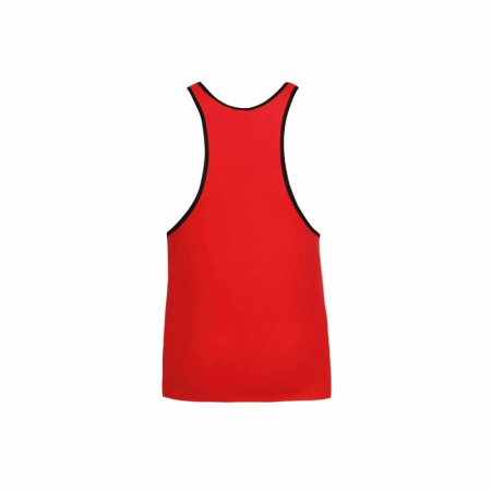 Anais Men SOUL Top M - Red Microfiber Sleeveless Fitted Shirt