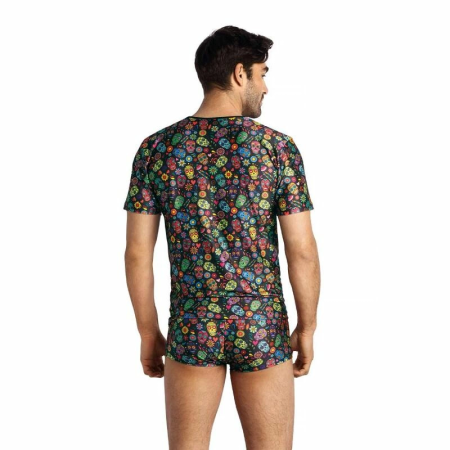 ANAIS MEN Mexico T-Shirt M - Soft Modal, Floral Print, Modern Fit
