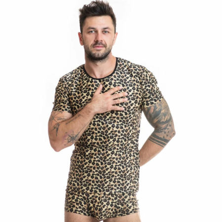 ANAIS MEN Mercury T-shirt XL - Soft Microfiber, Animal Print, Comfort Fit