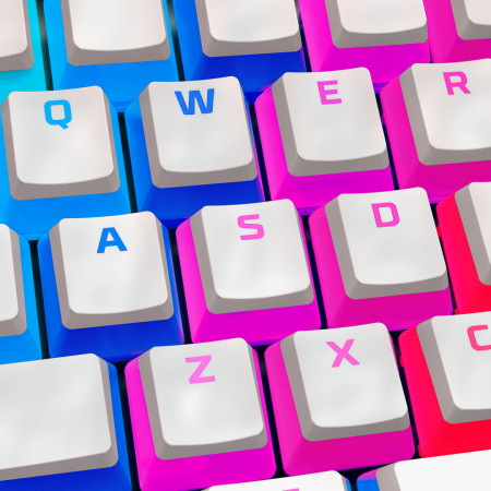 HYPERX Pudding Keycaps - Pilnas klaviatūros dangtelių rinkinys (Baltas, ENG išdėstymas)