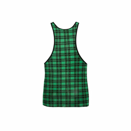 ANAIS MEN Magic Top XL Green & Black Lycra Checkered Briefs