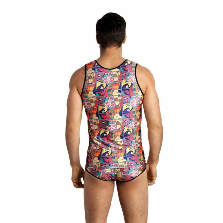 ANAIS Men Comics Top XL - Classic Sleeveless Fitted Shirt, Comic Print