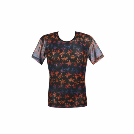 ANAIS MEN CHILL T-Shirt XL - Soft Black Mesh, Colorful Print