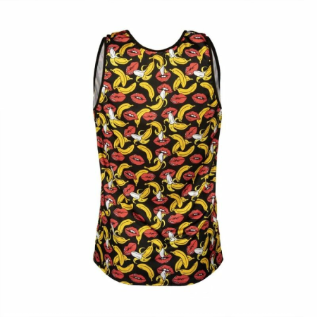 Anais Men Banana Top S - Sleeveless Lycra Shirt with Banana Print