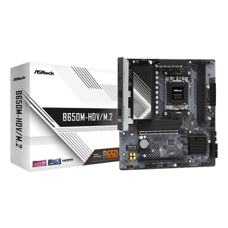 ASRock AMD B650 pagrindinė plokštė SAM5 Micro-ATX DDR5
