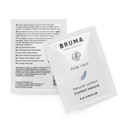BRUMA Aloe Vera Sliding Gel 6ml - Hydrating Water-Based Lubricant