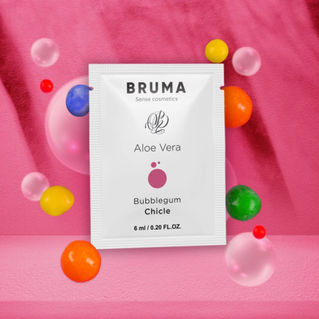 BRUMA Aloe Vera Water-Based Glide Gel Bubblegum 6ml Hydrating Formula