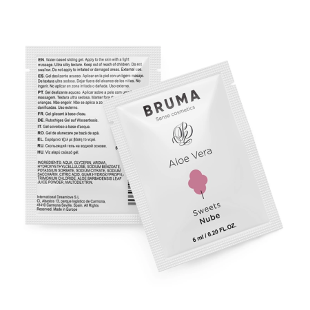 BRUMA Aloe Vera Water-Based Glide Gel 6ml - Sweets Aroma, Travel Size