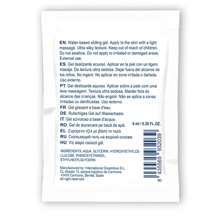 Waterfeel Neutral Water-Based Lubricating Gel 6 ml - Gentle & Odorless Formula