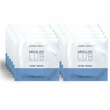 Mixgliss Natural Water-Based Lubricant 12x4ml Single-Dose Packs Unscented