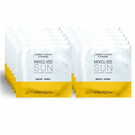 Mixgliss Silicone-Based Lubricant Monoi Aroma 12x4ml Single Dose Set