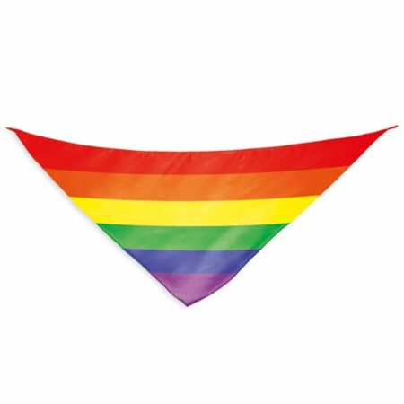 Pride Rainbow Flag Triangular Cotton Scarf 50x50 cm - Vibrant Accessory
