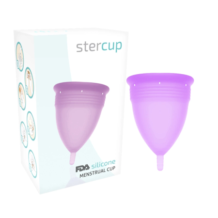 Stercup Menstrual Cup Violet S - FDA Silicone, Long-Lasting Comfort