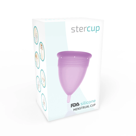 Stercup Menstrual Cup Violet Size L - 100% FDA Silicone, 24ml Capacity