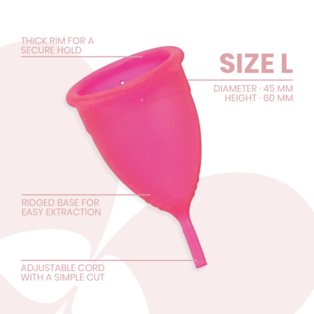 Intimichic Menstrual Cup L Medical Grade Silicone - Reusable Comfort