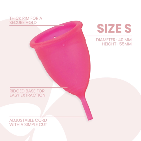 Intimichic Menstrual Cup Medical Grade Silicone Size S - Reusable & Hypoallergenic